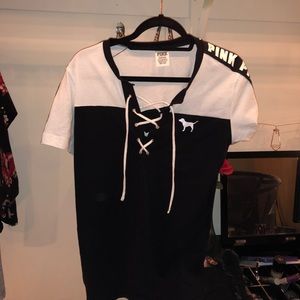 Pink Varsity T Shirt